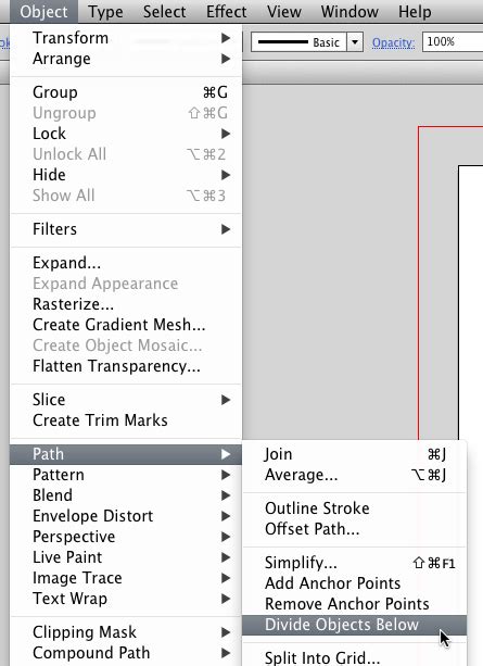Cannot divide objects with pathfinder because they are in a group.